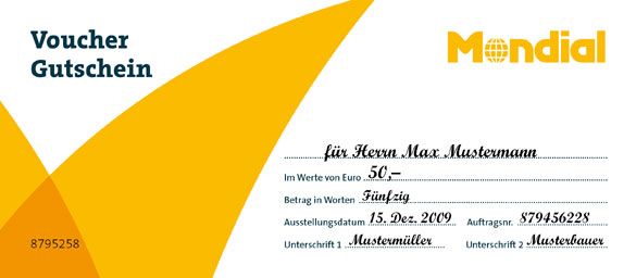 Mondial Geschenkgutschein